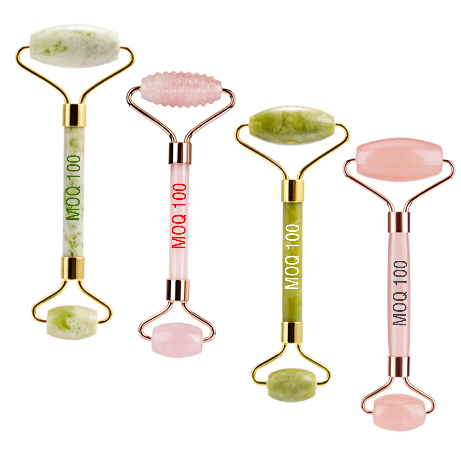 OEM Logo Natural Colorful Facial Massager Crystal Mini Portable Walter Jauthentic Facial Jade Roller
