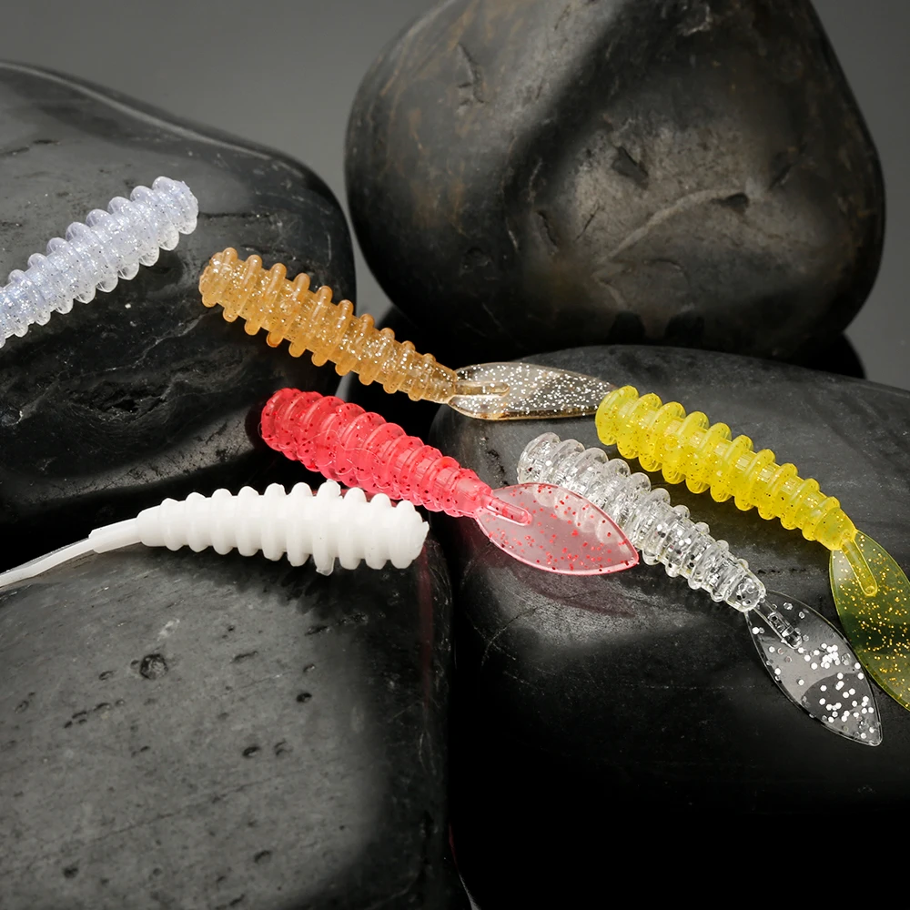 JOHNCOO 35mm 0.38g Rock fish Soft Lures Rock Swim baits Artificial Bait fishing Soft Worm Jig Fishing Soft Lure