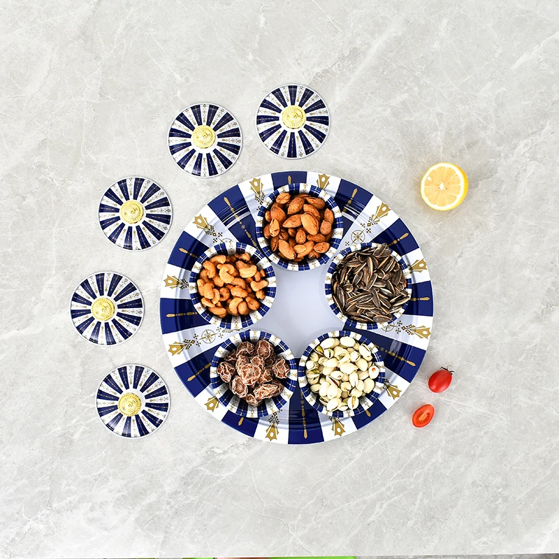 Wholesale New Style With Tray Snack Tray Living Room Hotel Stainless Steel Fruit Tray