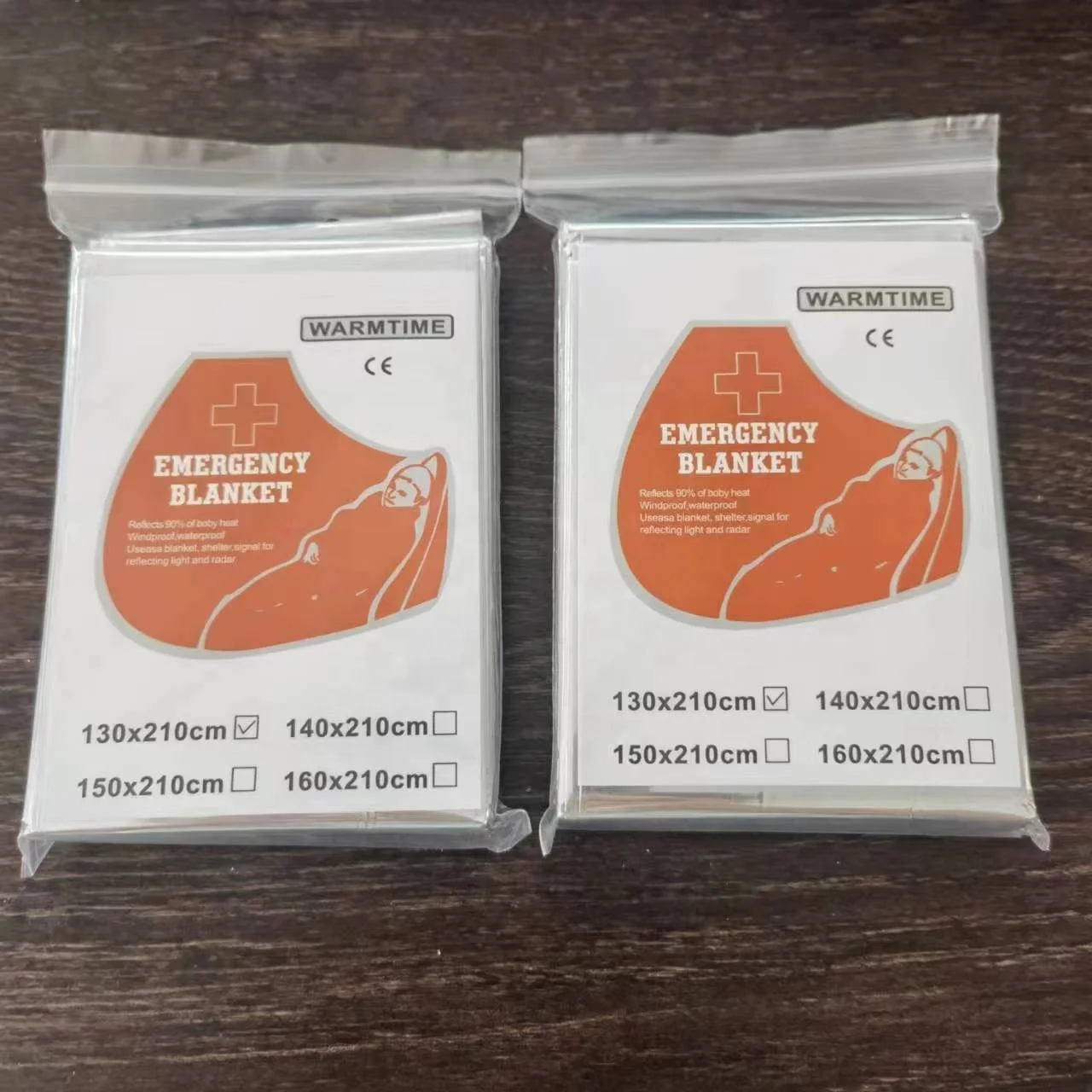 Wholesale Emergency Blanket 130 X 210CM Camping Blanket for Outdoors, Hiking, Survival, Bug Out Bag Marathons or First Aid