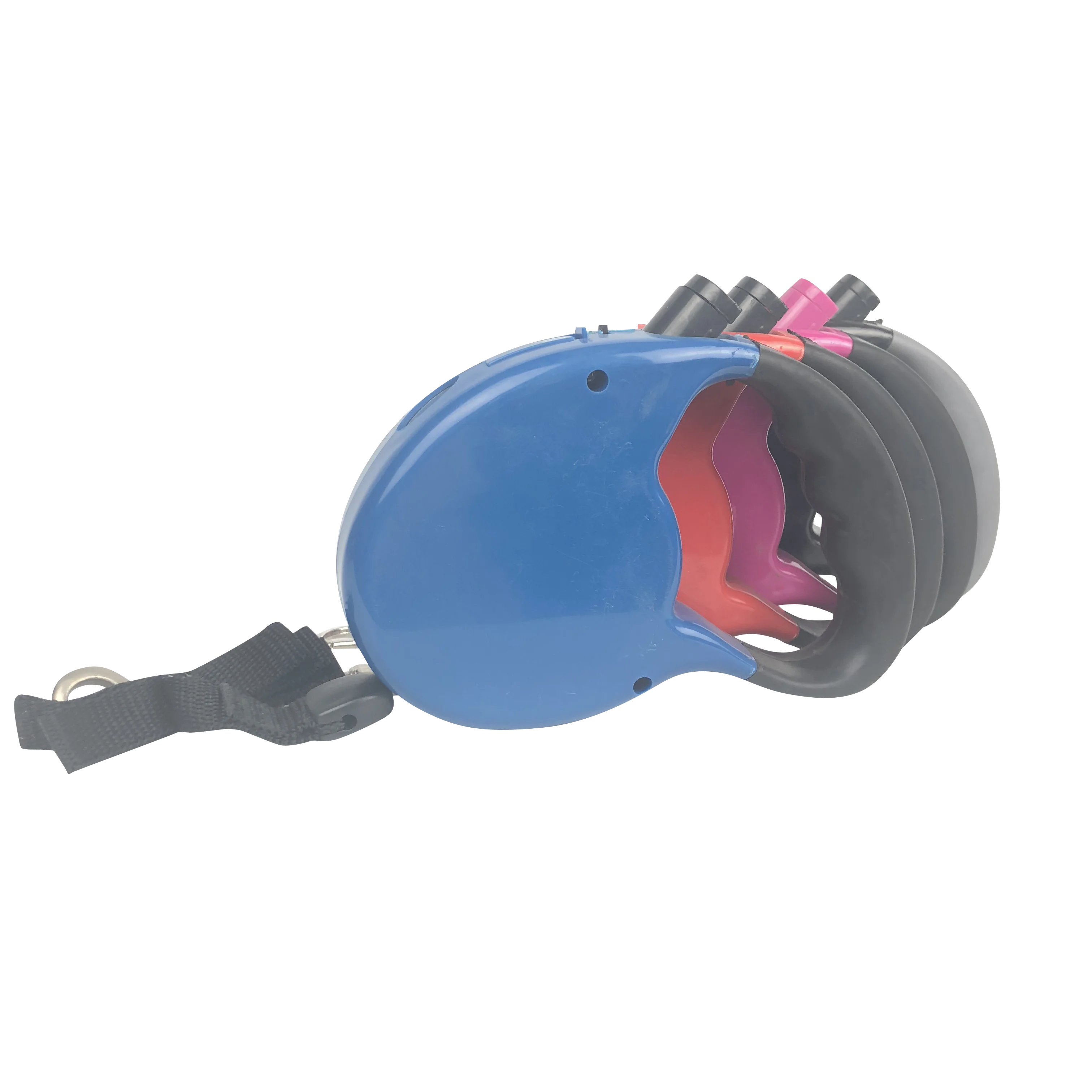 Waterproof automatic Custom Logo LED light high quality pet leash with waste bag dispenser