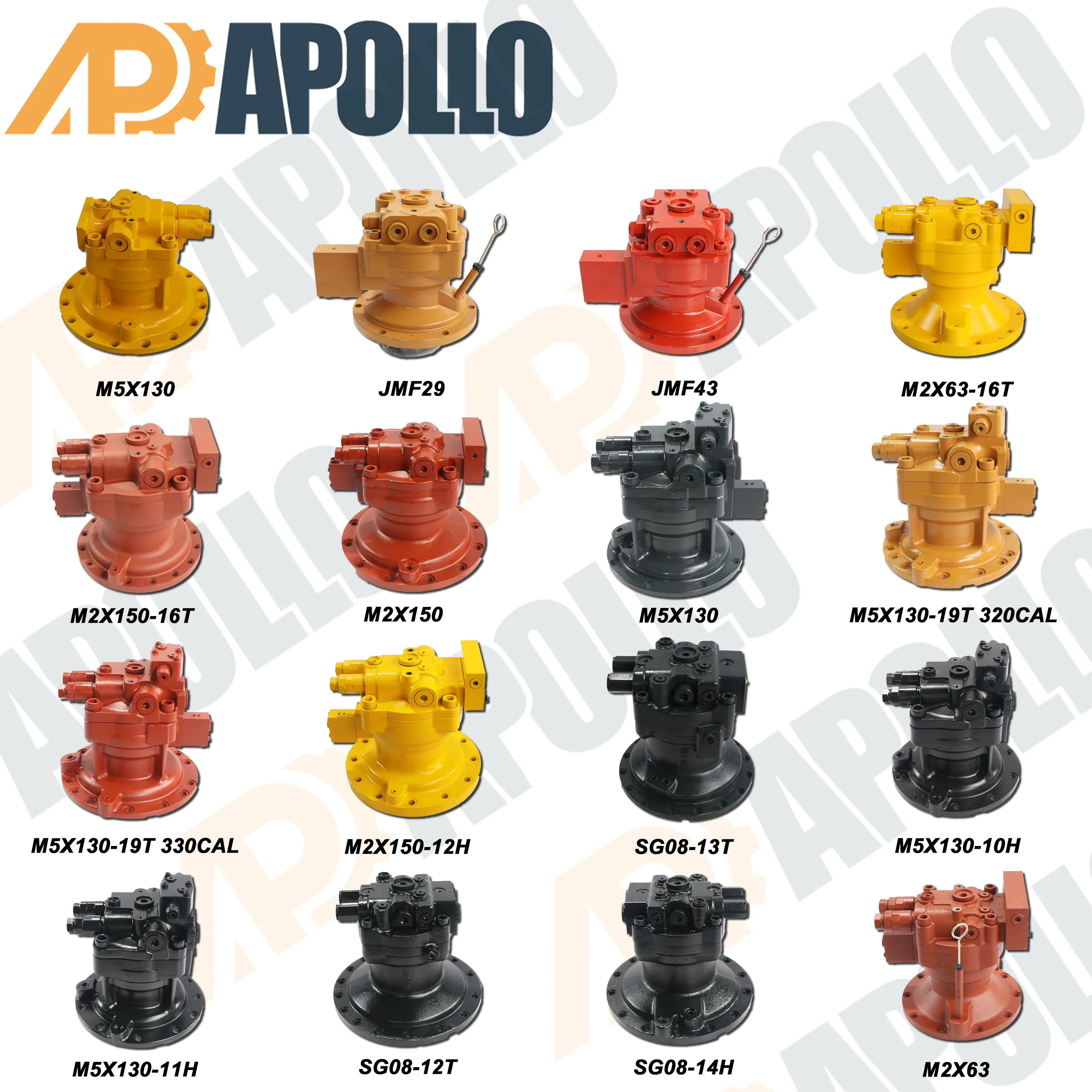 Apollo Excavator Swing Hydraulic Motor CHB -11A-030/255-122 Kawasaki Gear M5X130 Assy Spare Parts Apply for CAT320C CAT