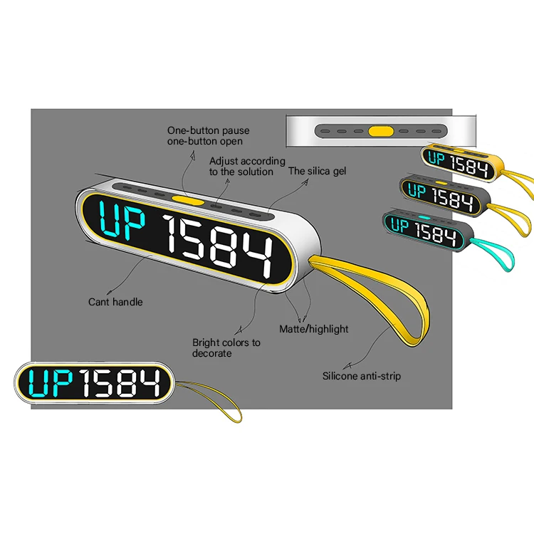 Portable Fitness Wall Clock Led Display Calculagraph Smart Wireless Gym Timer