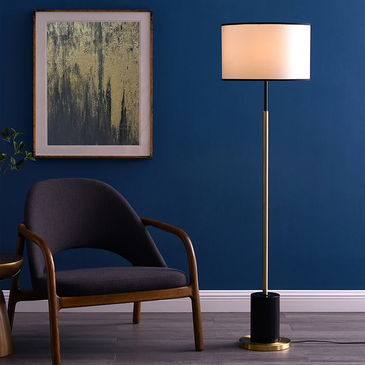 Floor Lamp Living Room Light Luxury Design Sofa Lamp Bedroom Bedside Marble Vertical Floor Lamp