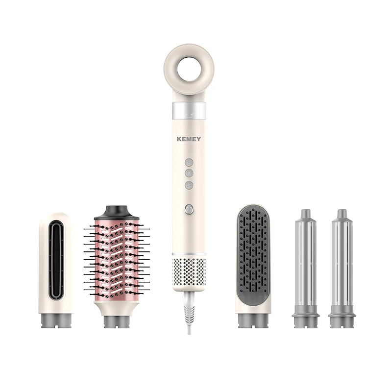KEMEI km-6896 Multifunctional Hair Dryer Styling Tools Professional Salon High Speed Hair Blower Straightener Brush