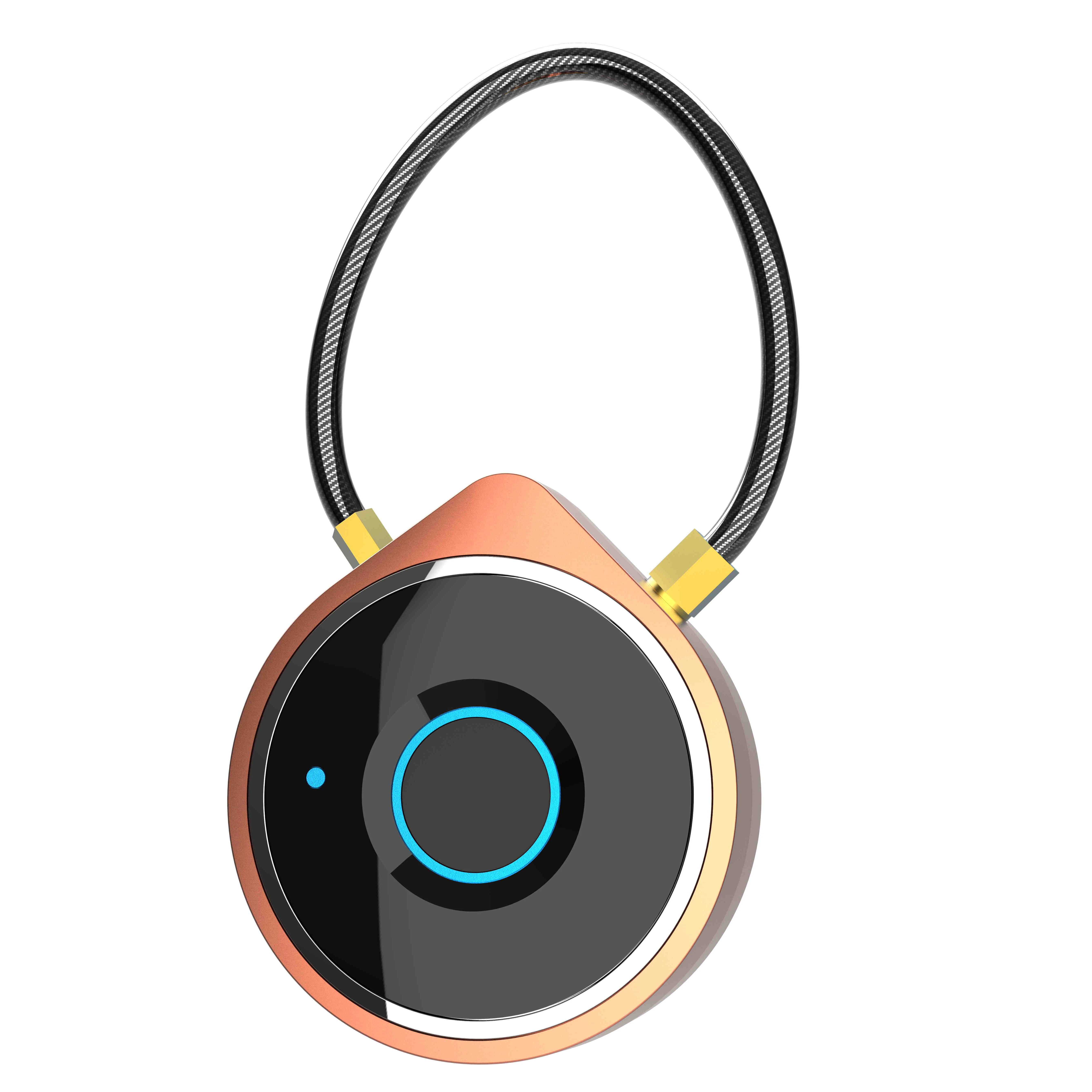 
ene smart keyless fingerprint padlock usb rechargeable waterproof small alarm smart door lock 