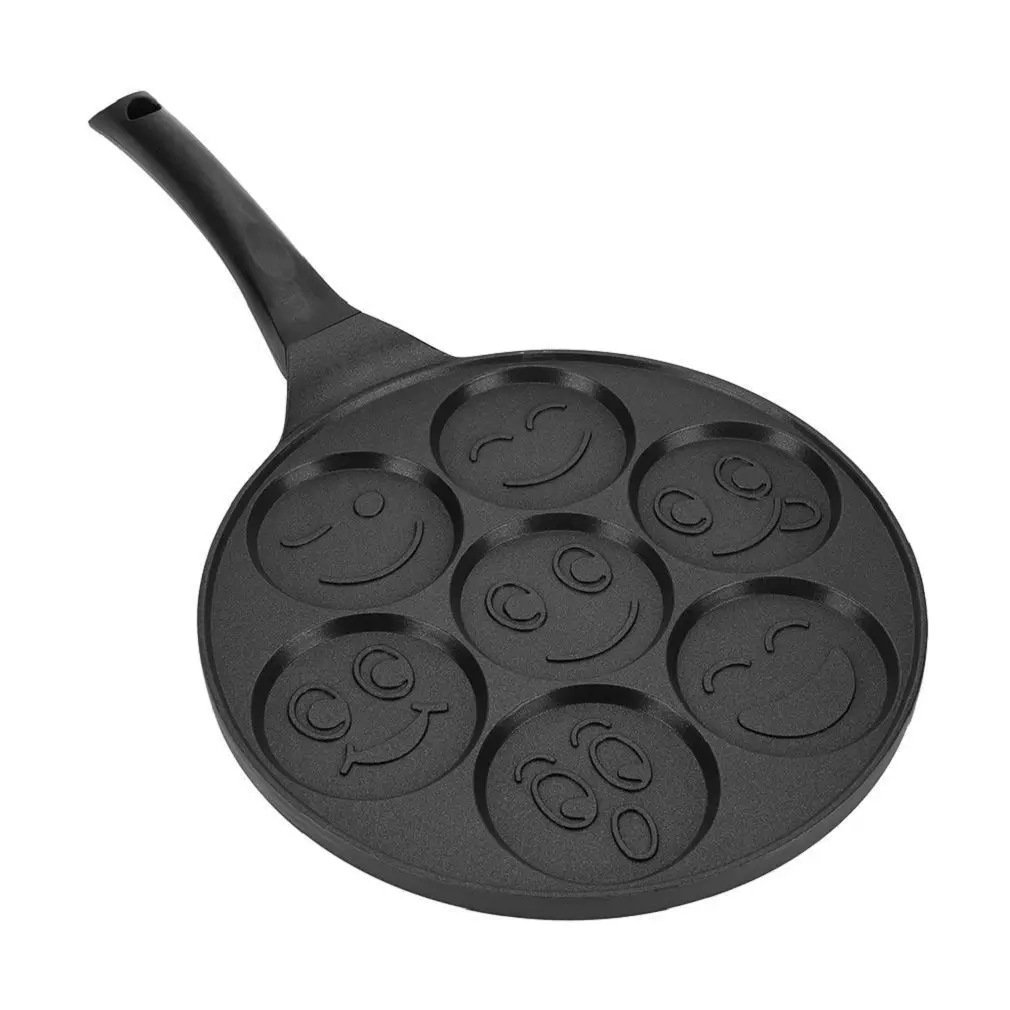 Aluminum alloy non-stick breakfast griddle crepe and pancake makers 7-mold pancake pan