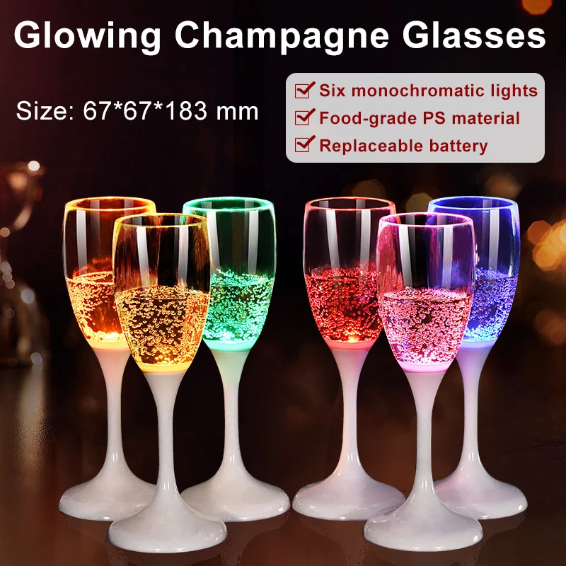 Water Sensor Luminous Mug LED Creative Wine Glasses Champagne Glasses Wedding Party Novelty  Specialty products