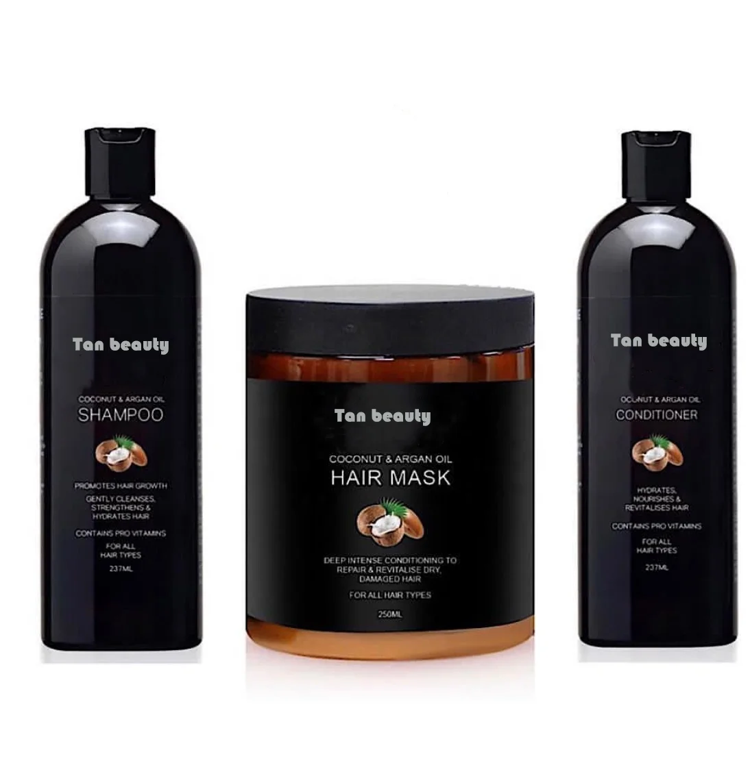 Argan Oil Shampoo and Conditioner SLS Sulfate Free Gift Set - Best for Damaged, Dry, Curly or Frizzy Hair - Thickening for Fine