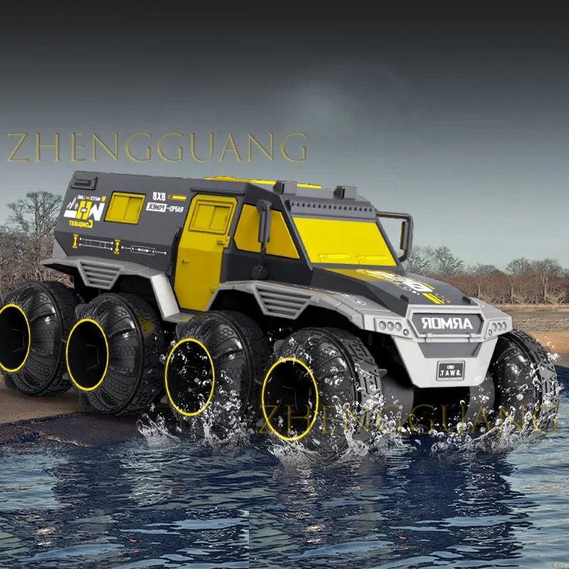 Zhengguang Toys 8WD 2.4G Amphibious Remote Control Waterproof Armoured Off-road Vehicle Climbing RC Car for Children