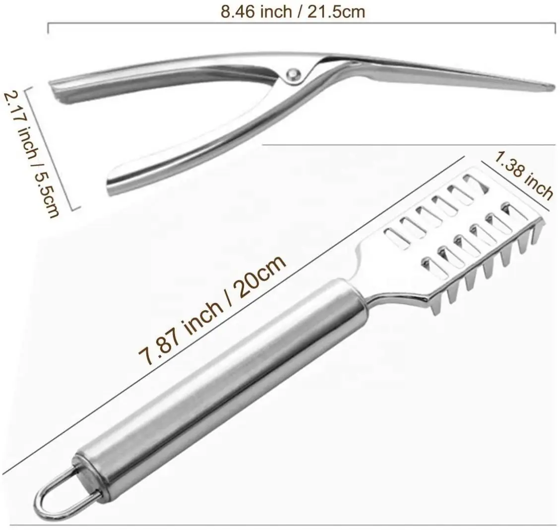 Stainless Steel Prawn Peeling Device Kitchen Tools Fish Scaler and  Shrimp Prawn Peeler