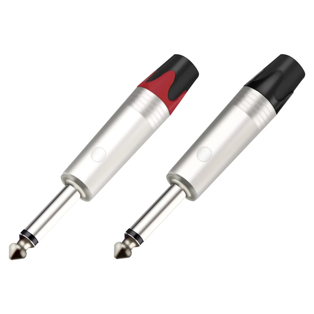 MONO/Stereo Jack 6.35mm Wire Connectors Audio Speaker 6.35mm Amplifier Microphone TS TRS Plug Nickel Plated