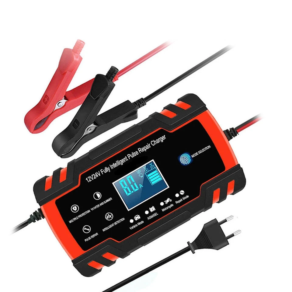 12V/24V Automatic Lead Acid Battery Charger Auto Motorcycle Intelligent Repair Charger Universal Battery Charge