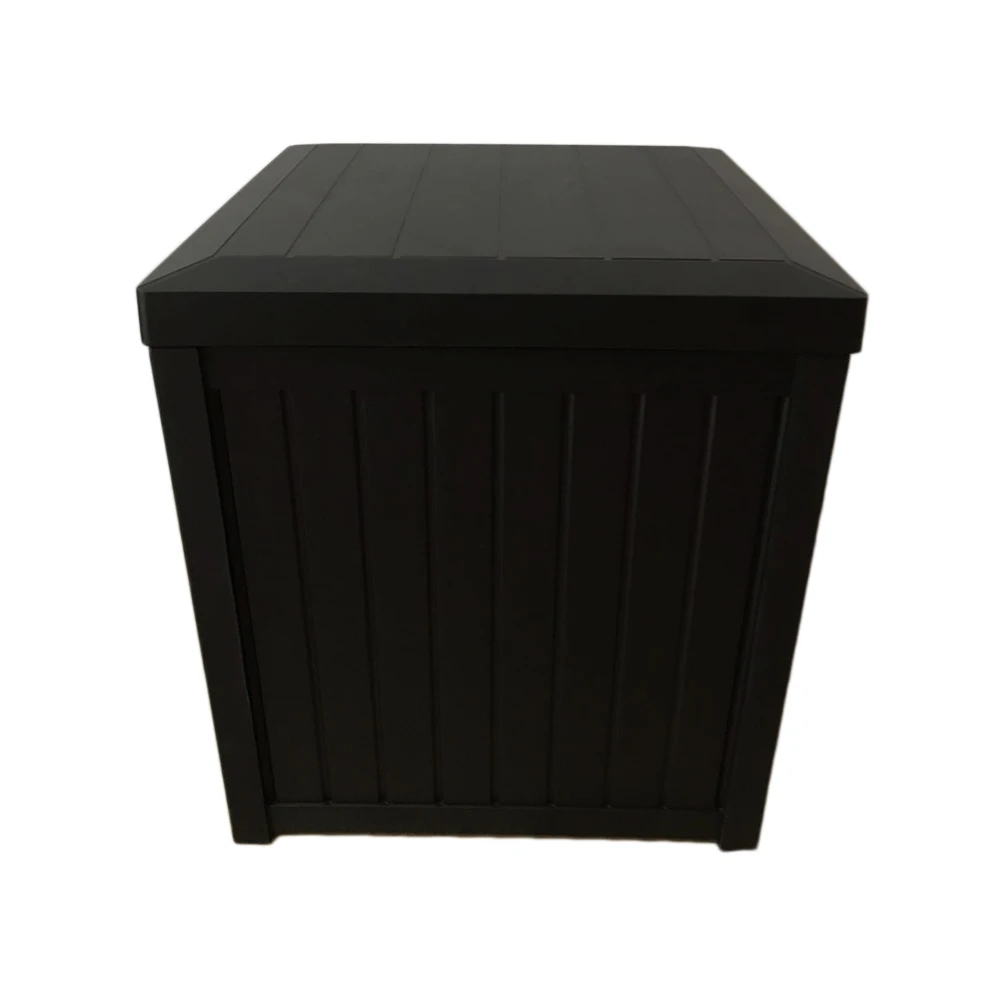 
Wooden Style Home Organization Plastic Organizer Storage Container Outdoor Trunk Box Garden Plastic Storage Deck Box With Lid 