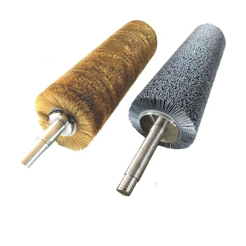 Brass Wire/Steel Wire/Abrasive Nylon Cylinder Roller Polishing Brush