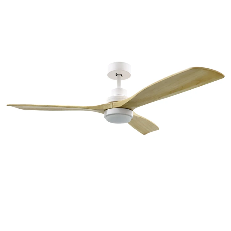 
 52 дюймовый двигатель постоянного тока деревянные лопасти потолочный вентилятор с дистанционным управлением  