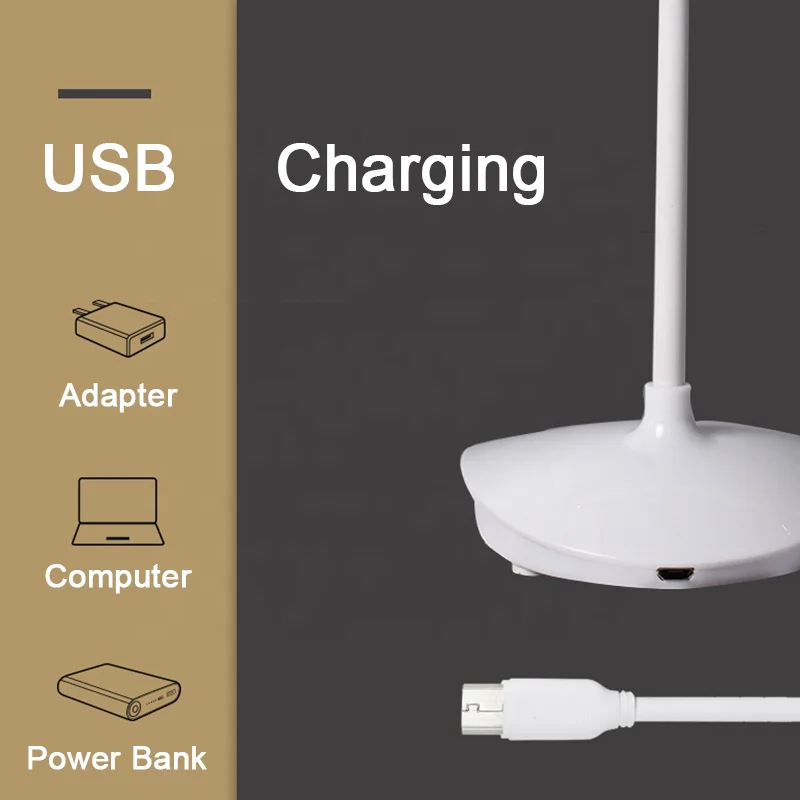 Новая настольная лампа с USB-зарядкой для чтения складная Светодиодная защиты глаз