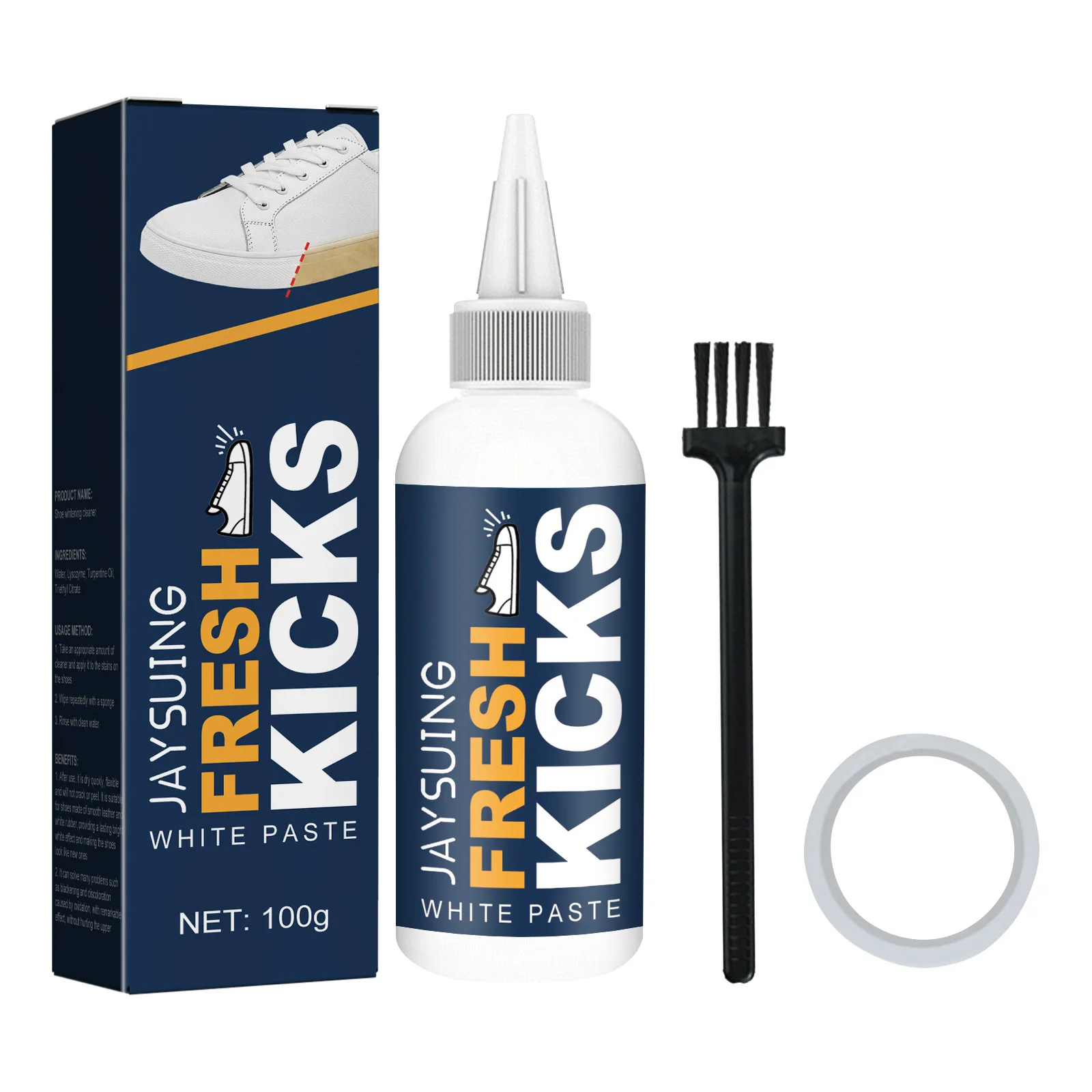 Jaysuing OEM&ODM Outdoor Shoe Cleaner Effective Foam Cleaner Spray Soft Shoe White Cleaner Kit