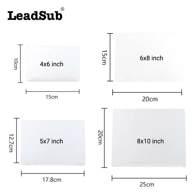 Metal Print Blanks Sublimation Aluminum Sheets 6inch 7inch 8inch 10inch Printing Blanks Aluminum Plate Photo Panel