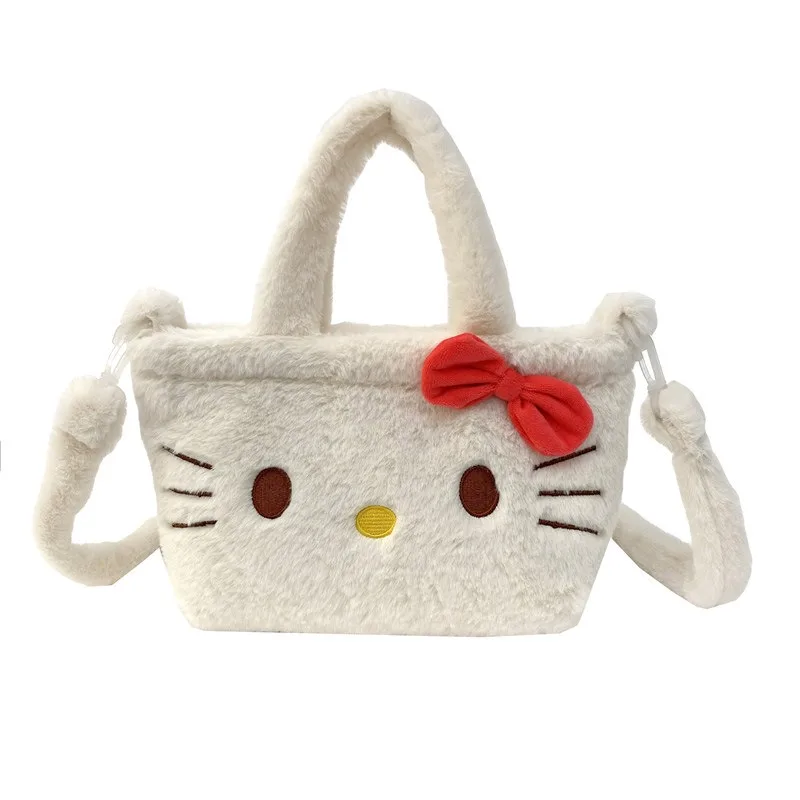 Kawaii Sanrio Collection Cute Hello KT Kitties Cinnamorolls & Kuromis Plush Bag Cartoon-Style Handbags & Backpack for Girls