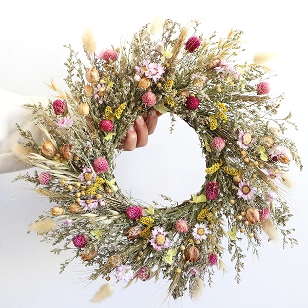 Christmas Decorations Garland Christmas Wreath for Front Door Dry Dried Flowers Wreath Garland
