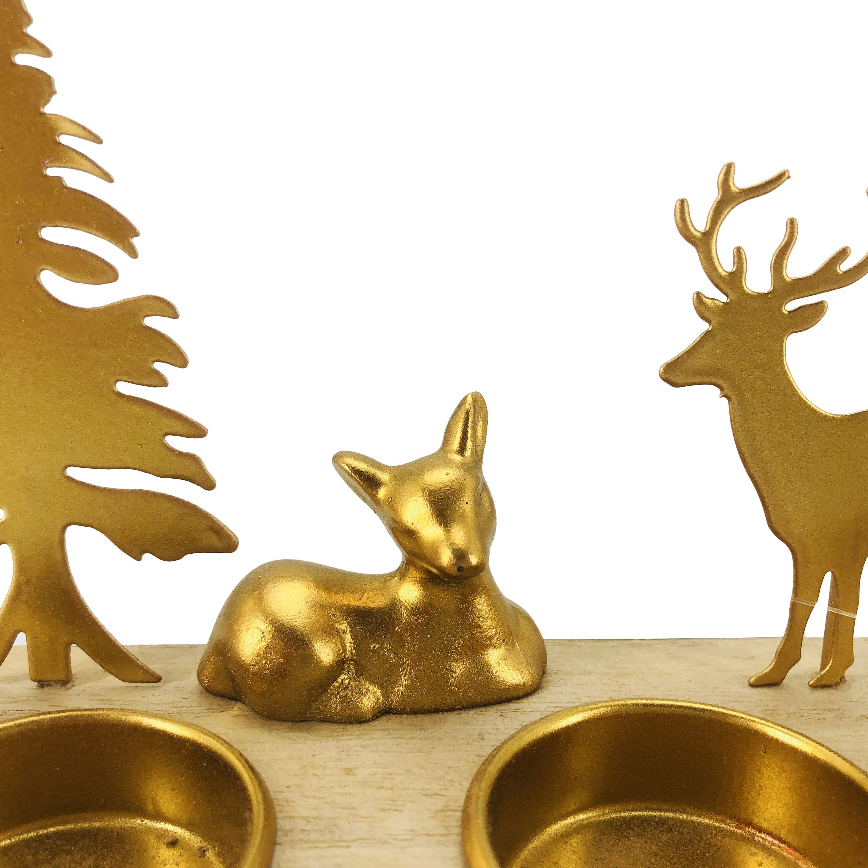 Wholesale Christmas Table Decorative Handmade Gold Wedding Candle Holder Luxury Metal Candlestick