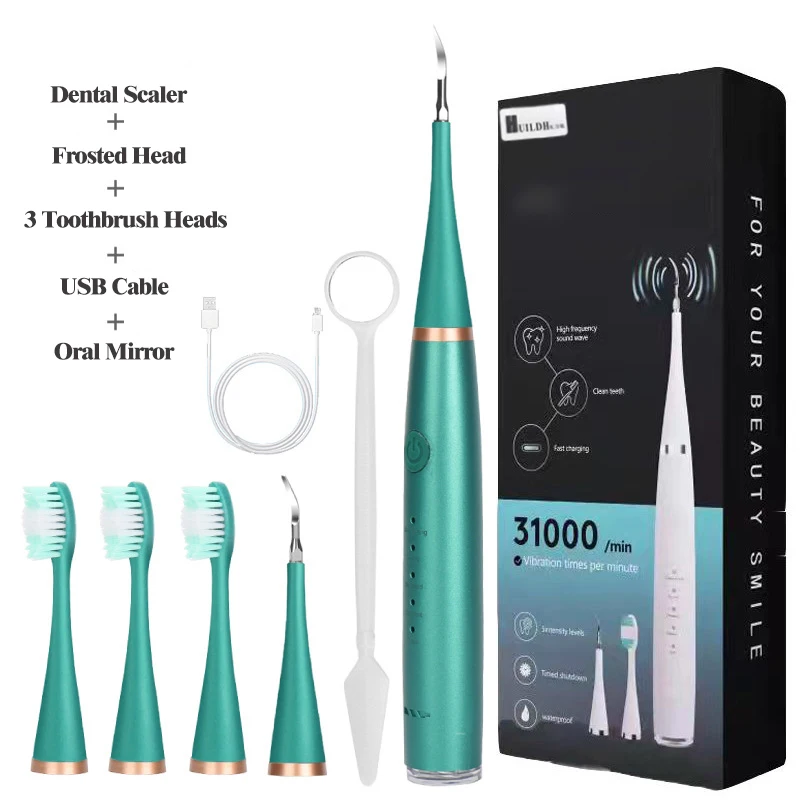 2023 Portable Wireless Rechargeable Dental Ultrasonic Scaler USB Gel Whitening Teeth Tool Tartar Calculus Tartar Remover