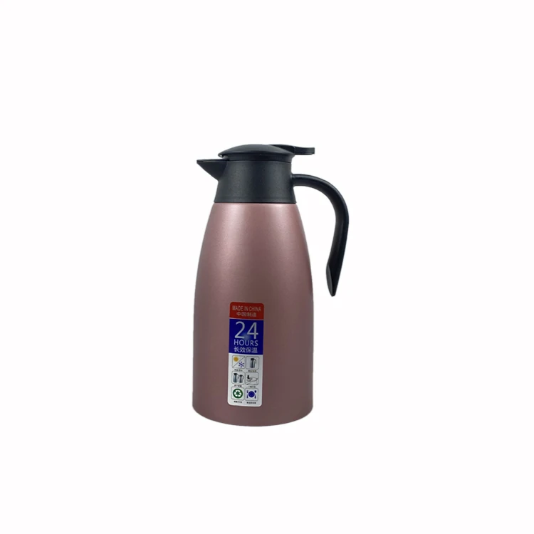
New pink 304 stainless steel vacuum coffee pot flask 2.0L 