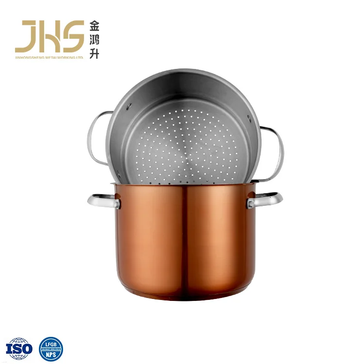 JHS wholesale custom layer 6L 20cm stainless steel food couscous steamer pot