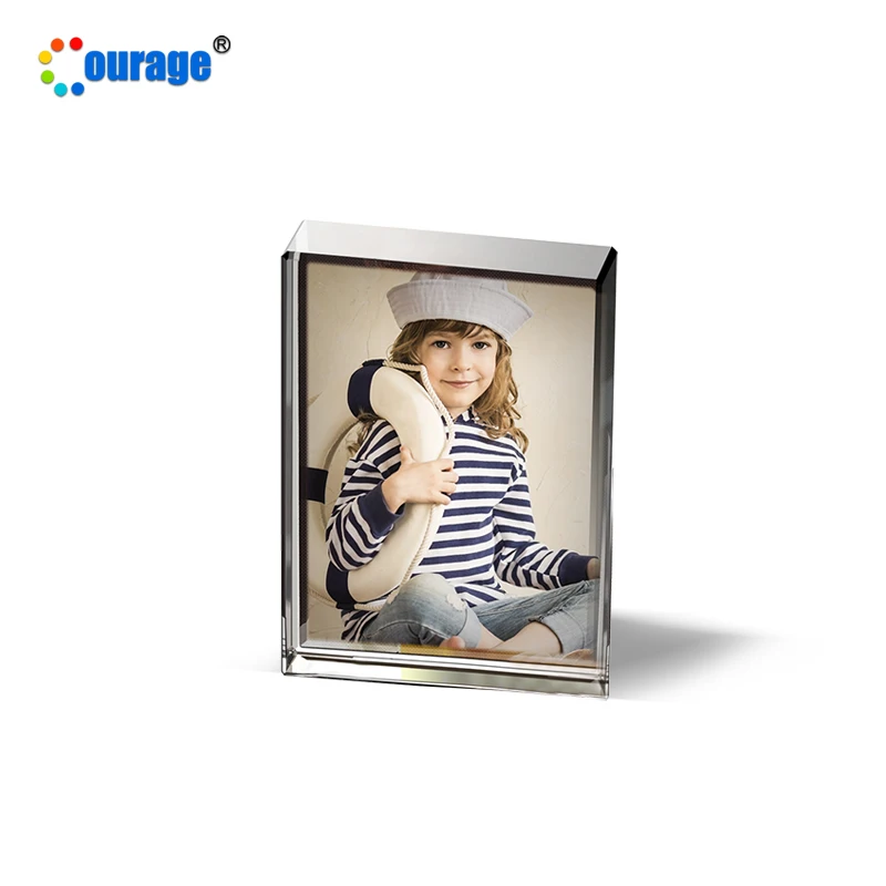 Mini 7*8*2 см сублимации Хрустальная рамка фота blanks футболки для девочек BSJ-01