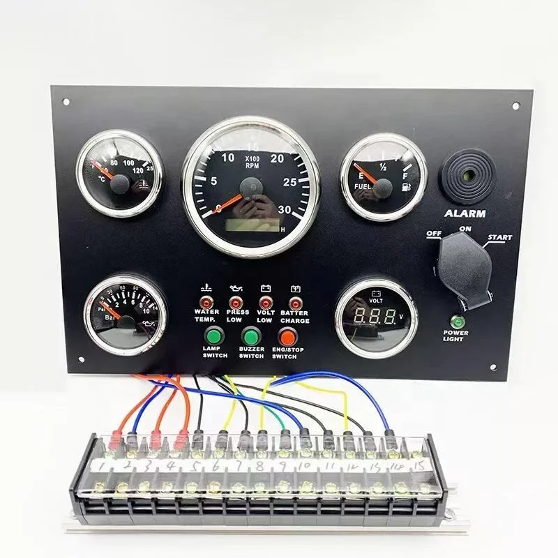 Boat Gauge Set Dashboard Instrument Panel