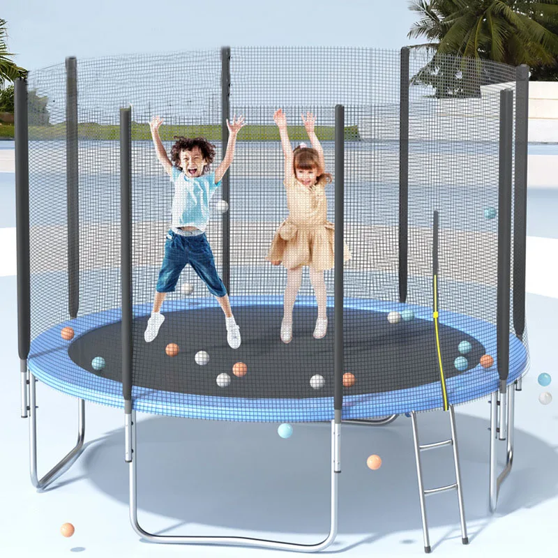 Factory cheap 8ft 10ft 12ft 13ft 14ft 15ft 16ft Outdoor Round Trampoline With Enclosure Safety Net for Adult and Kids