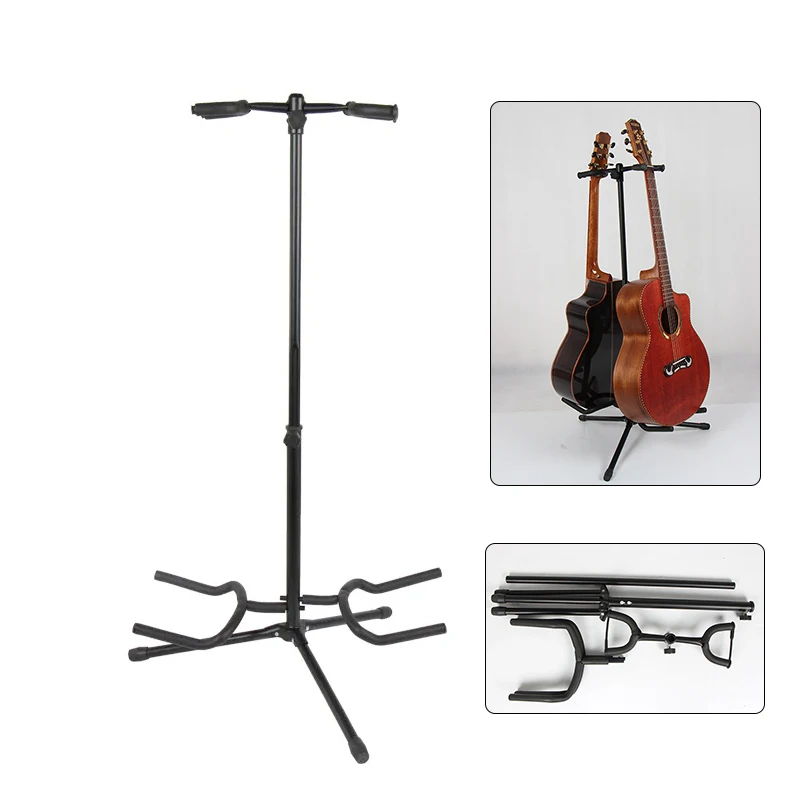 Universal Double Guitar Stand With Neck Holder Floor Stand For Acoustic Electric Guitars Bass