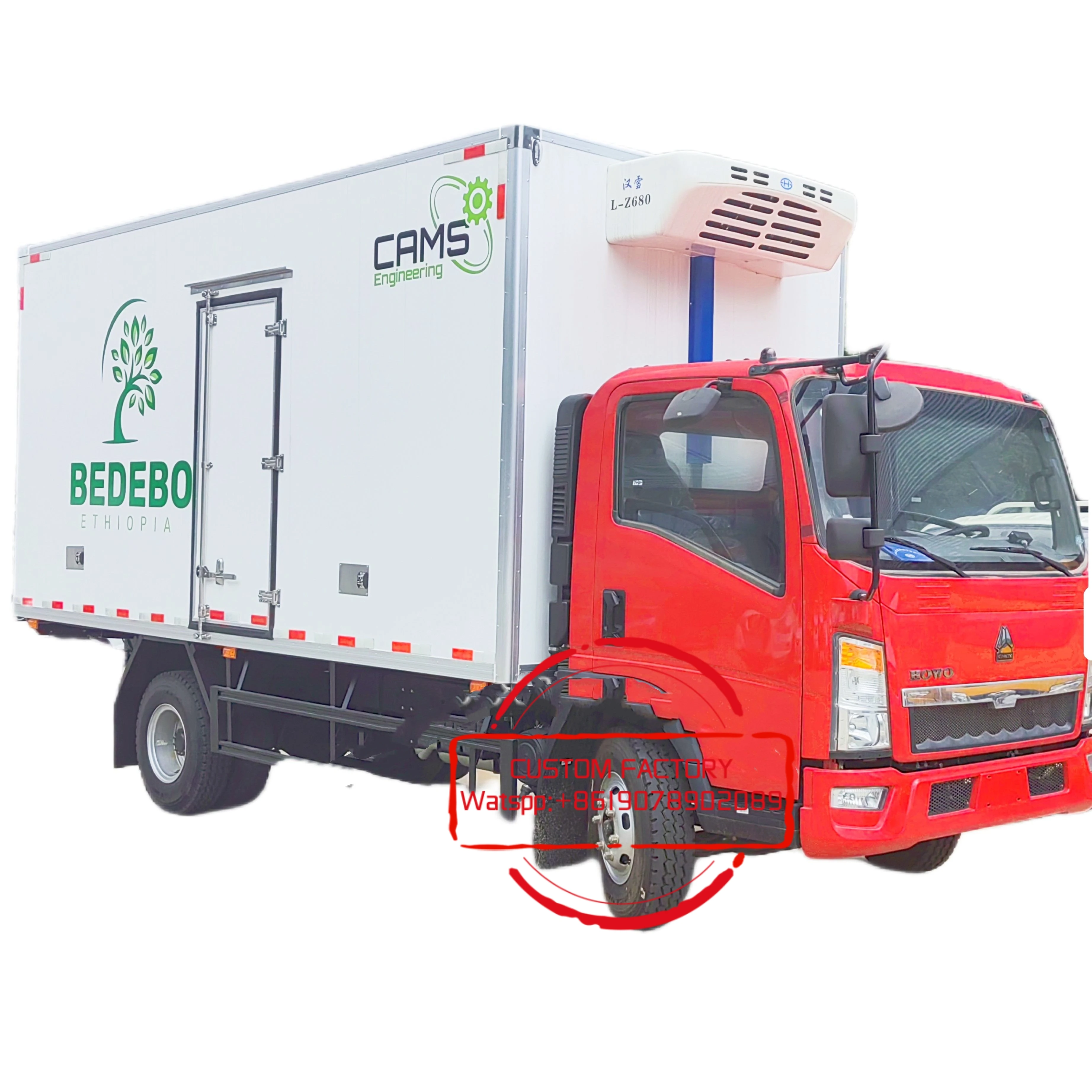 Diesel Fuel Euro 5 Emission New HOWO 6 Wheels 4x2 Small Manual Refrigerator Truck Freezer Truck Refrigerated Container Truck