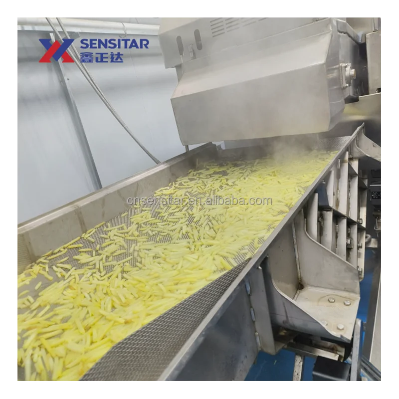 Potato Finger Chips Frying Equipment Frozen French Fries Production Line Fried Potato Machine