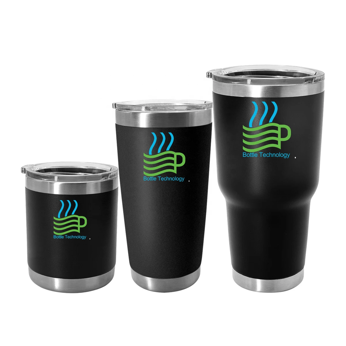 20oz 30oz  Powder Coated  Stainless Steel  Travel Mugs Double Wall Insulated Vacuum Coffee Tumblers