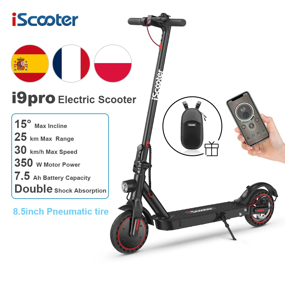 EU warehouse iScooter i9/i9Pro/i9Max motos adulto patinete moto electrica e scooter fat tire electric bike scooter