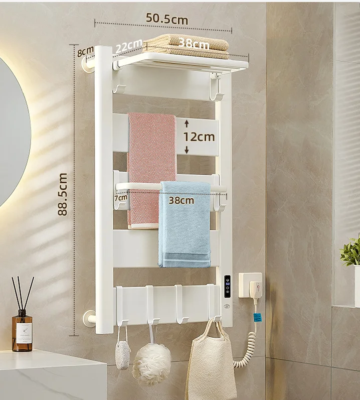Bathroom Cream Wind Rail Towel Electr Heater Luxury Bucket Towel Warmer Drying Towel Constant Temperature Rack