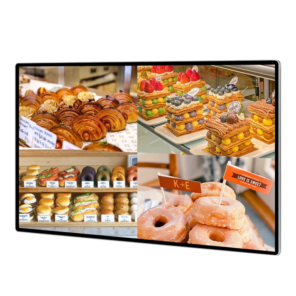 43 inch indoor android resuaurant menu bus hospital lcd digital signage wall mount advertising screen