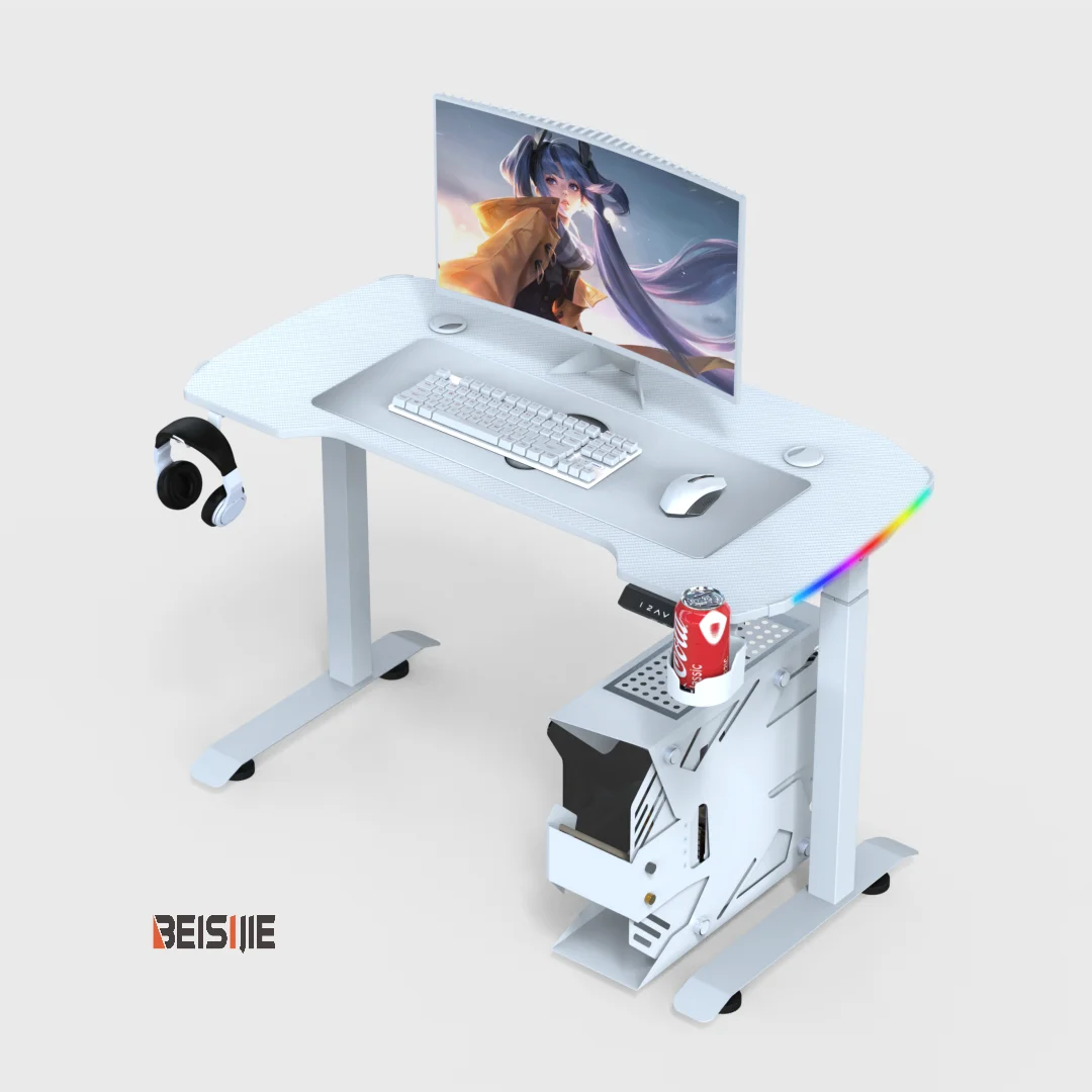 Игровой стол нового поколения с регулируемой высотой и встроенными игровыми аксессуарами для полной игровой настройки