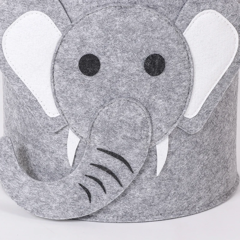 Custom design Animal storage basket collapsible nursery storage box household laundry felt storage basket