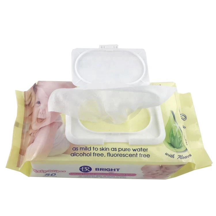 BR Popular selling  Disposable Hands And Face Cleaning Wet Wipe Weak acidity  No harsh ingredients High quality wet wipes