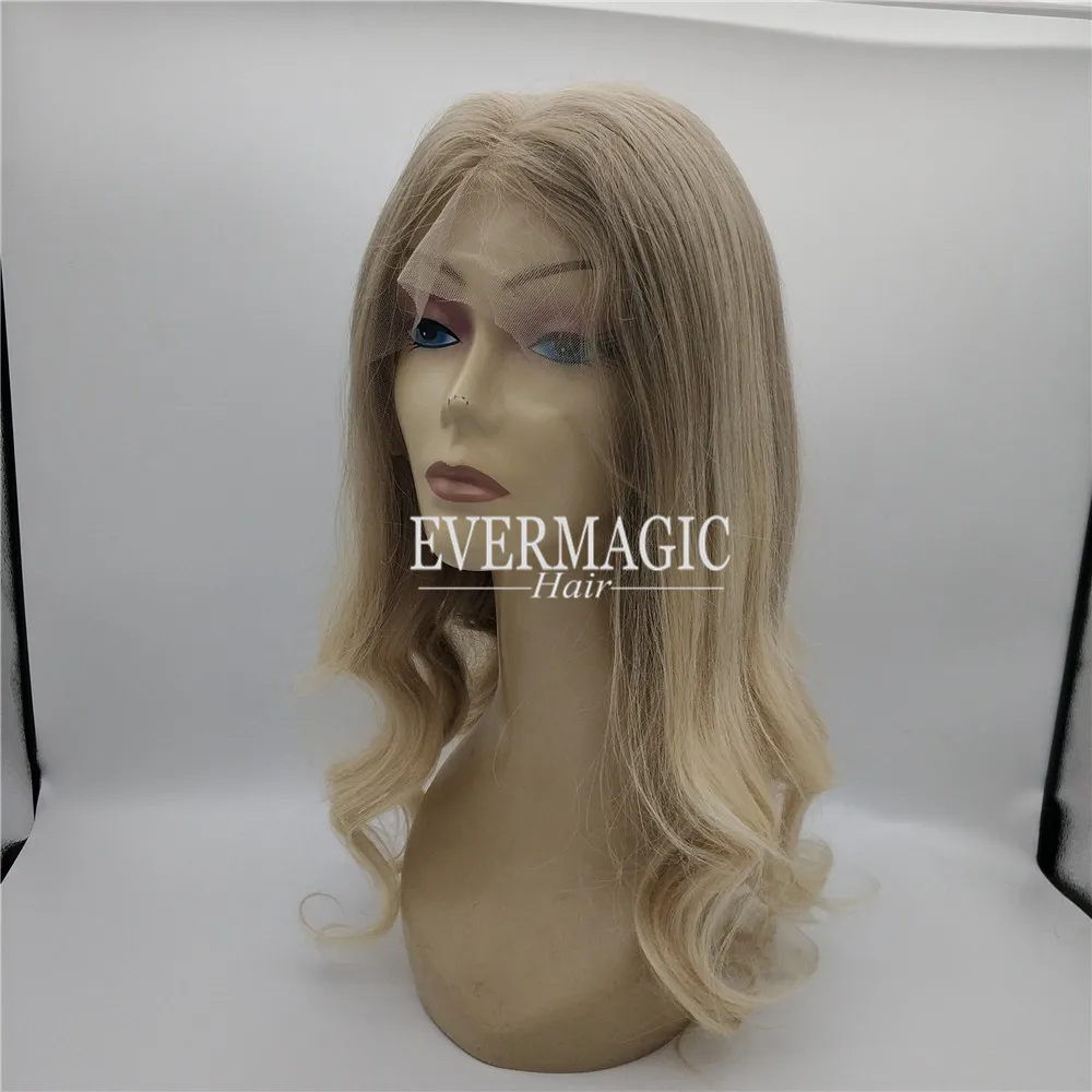 Custom Luxury Balayage Highlight ash 8/60 Color Wavy 130% 150% 180%Density Lace Front Wig Full Lace Human Hair Wigs