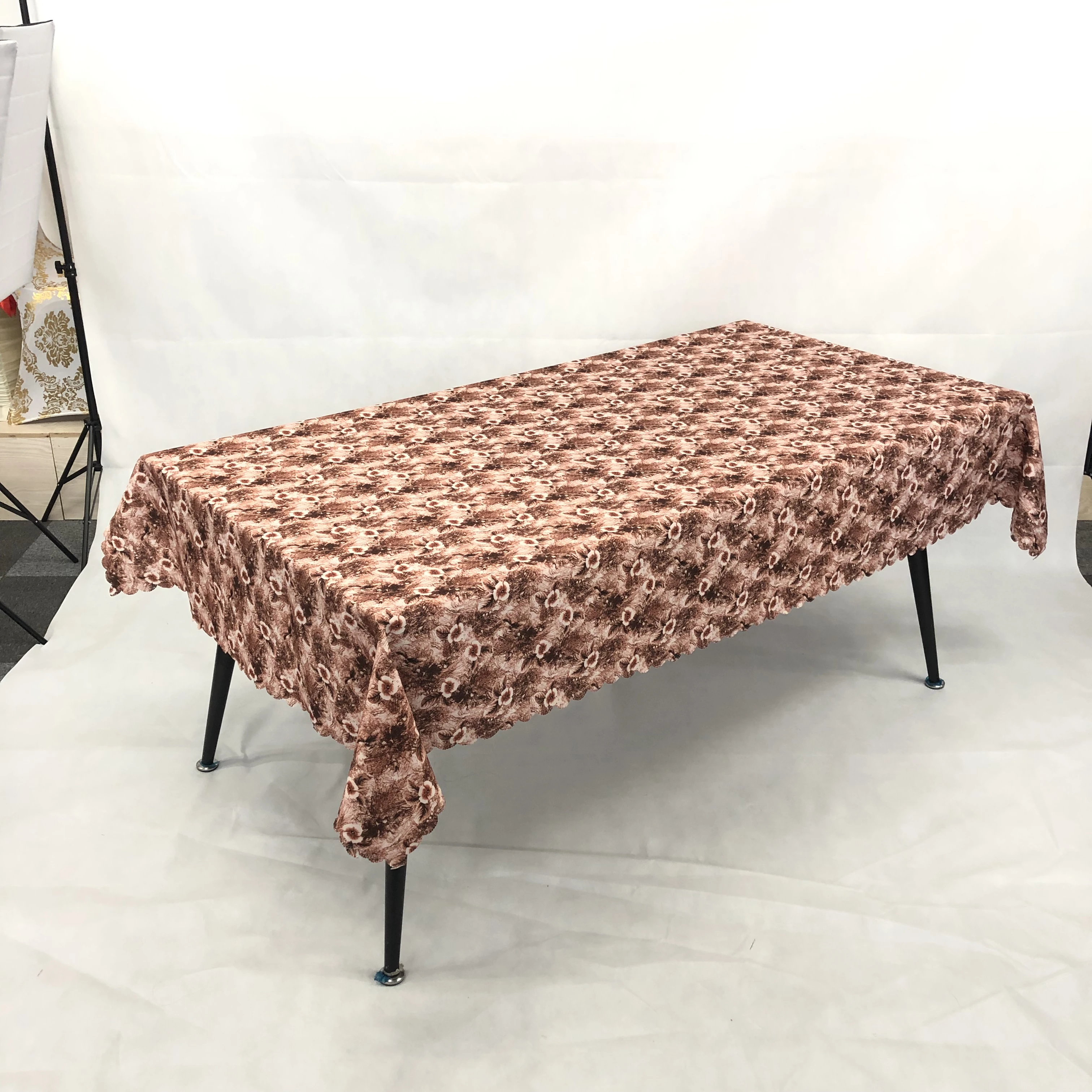 Pink rectangular custom patterned tablecloth for home for party outdoors for events dinner custom table covers