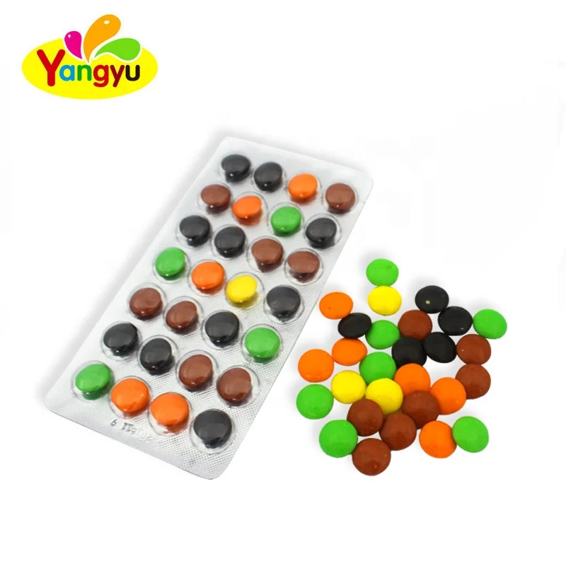 Chocolate Rainbow Crispy Candy Cover Chocolate Beans
