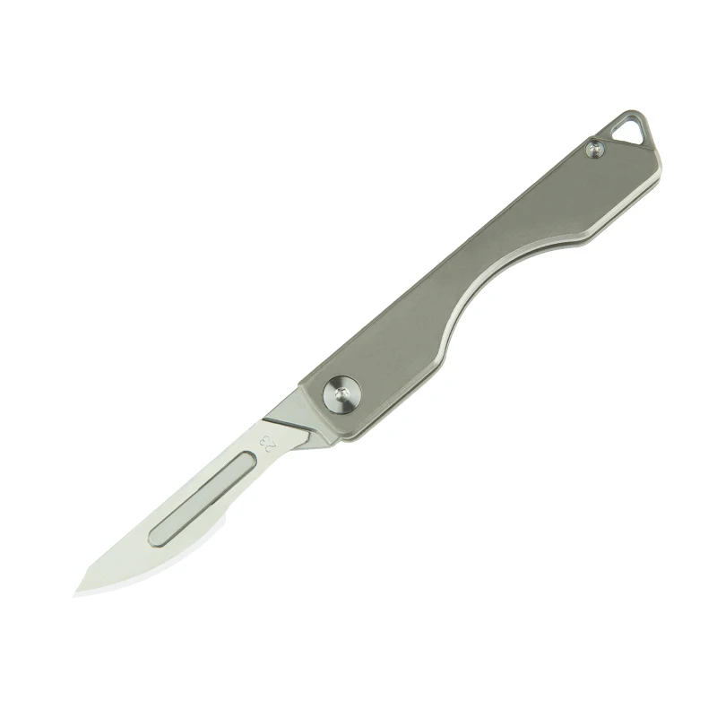 Titanium Alloy Utility Knife Carry Outdoor Mini Knife With Replaceable Blades Free Ten Blades
