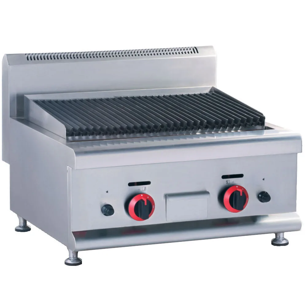 Factory Direct Price gas lava rock grill counter top commercial lava rock stone gas grill