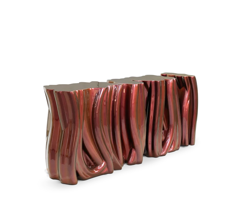 Contemporary faux marble console table for hallways and doorways Cozy and romantic