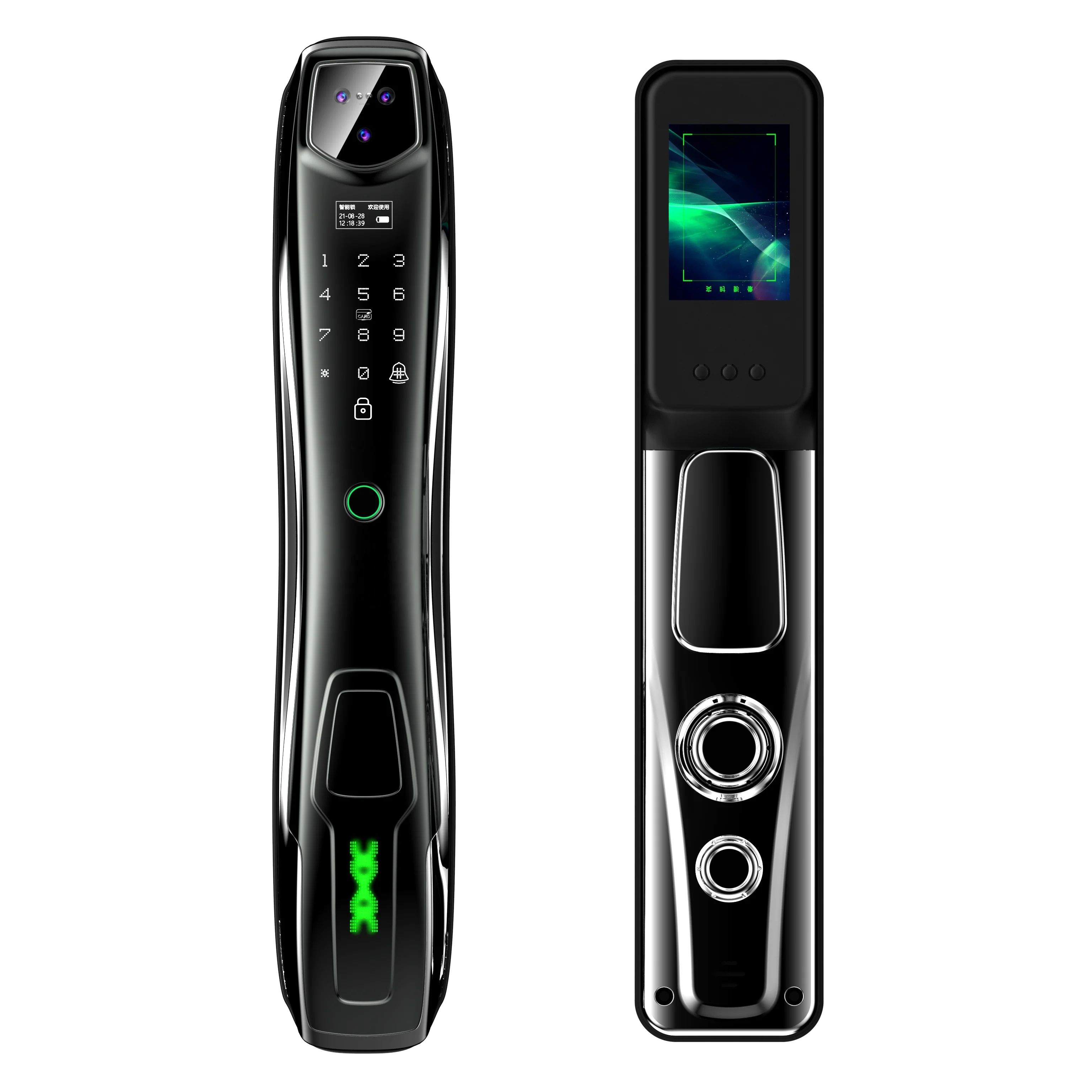 Fingerprint Electric Without Handle Lock Tuya App Smart Home Door Lock Biometric fingerprint lock for Wooden door