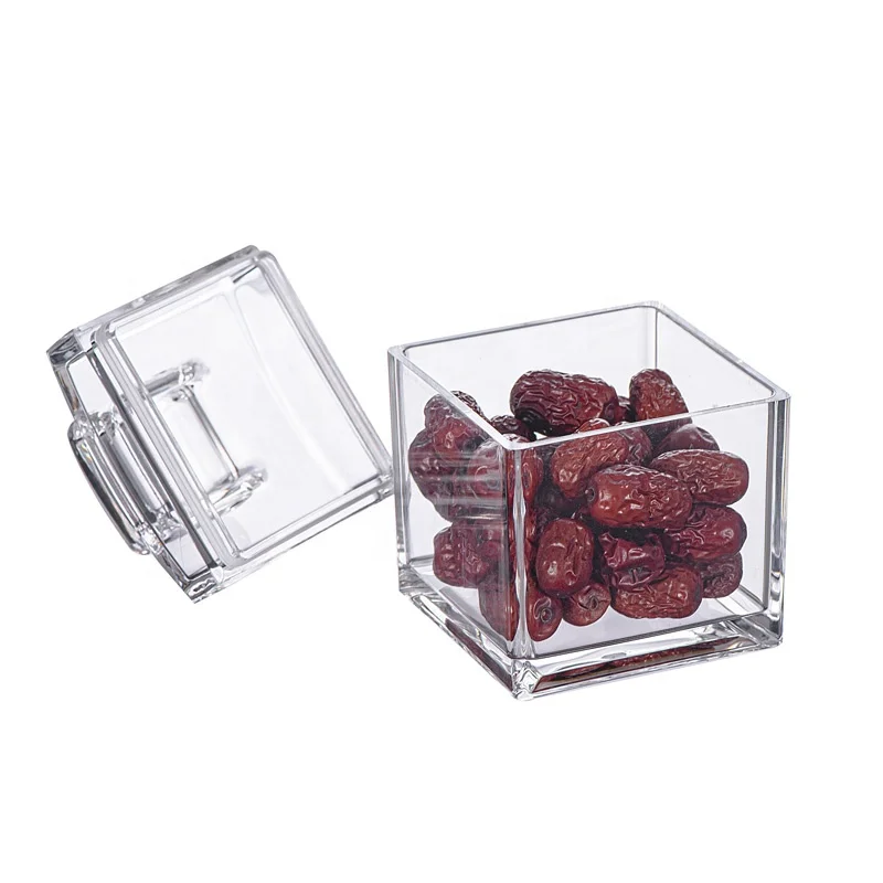 
5829M(S) 300ML High Quality Household Plastic Tea Sealed Tank Clear Moisture-proof Food Grade Storage Acrylic Airtight Jar 